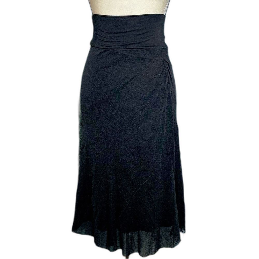 Vintage Y2K Weston Wear Mesh Ruched Midi Skirt Sz S